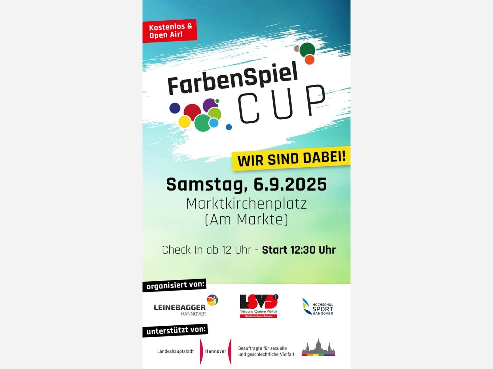 Plakat zur Veranstaltung FarbenSpiel Cup am 6.9.2025