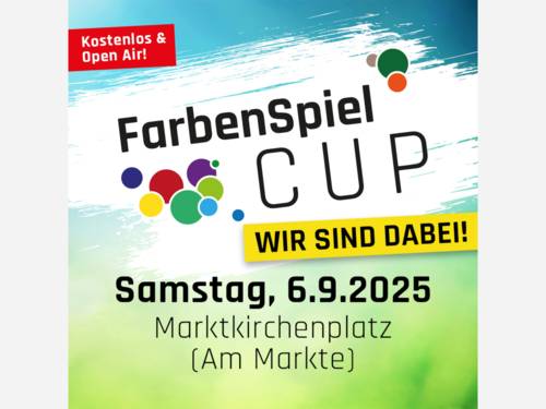 Plakat zur Veranstaltung FarbenSpiel Cup am 6.9.2025